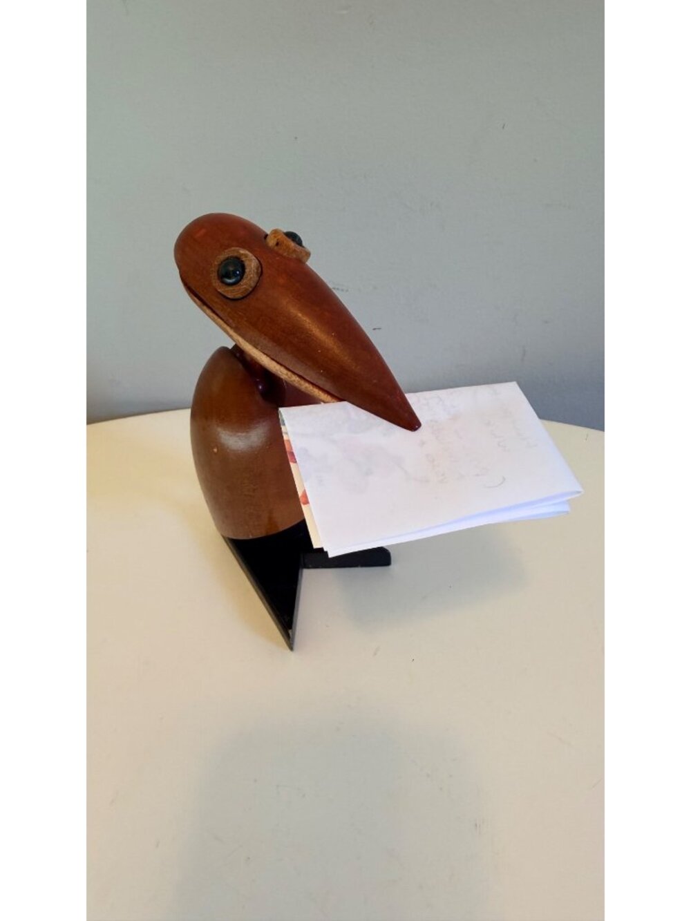 Vintage Wooden Dodo Bird Letter Holder by Counterpoint Mid Century Modern Office - Picture 6 of 16